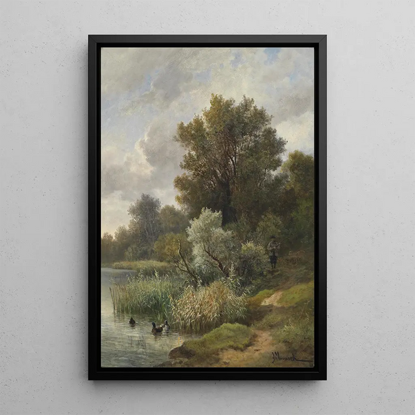 Partie du Prater - Leopold Munsch — framed artwork on a wall