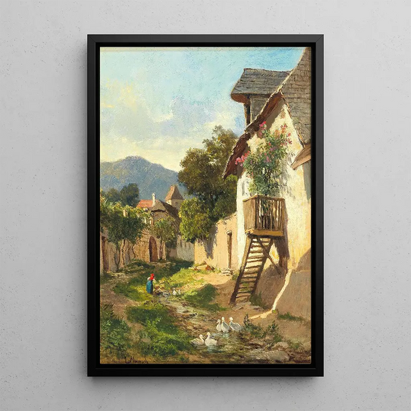 Scene of the Wachau - Leopold Munsch — framed artwork on a wall