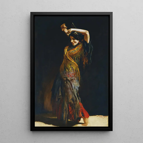 La danseuse de flamenco - Leopold Schmutzler — framed artwork on a wall