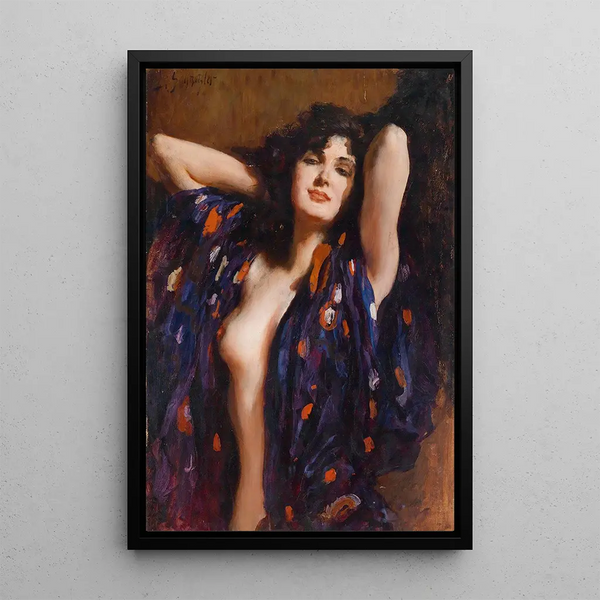 Seductive gaze - Leopold Schmutzler — framed artwork on a wall