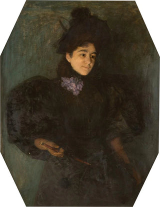 Leopold von Kalckreuth - Portrait of a lady in black.webp