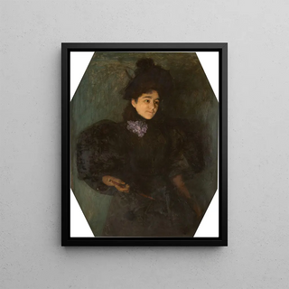 Leopold von Kalckreuth - Portrait of a lady in black.webp
