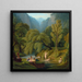 Les Baigneurs Souvenir des rives de la rivière Anio à Tivoli - Théodore Caruelle d'Aligny — framed artwork on a wall