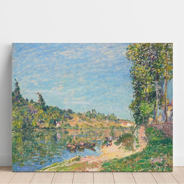 Reproduction of the painting of Les Coteaux de La Celle, Après Saint-Mammès - Alfred Sisley