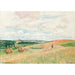 Reproduction of the painting of Les Coteaux de Thierceville, Meules, Berger et Troupeau - Camille Pissarro
