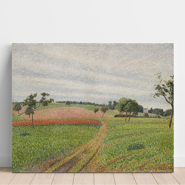 Reproduction of the painting Les Coteaux de Thierceville, Temps Gris - Camille Pissarro