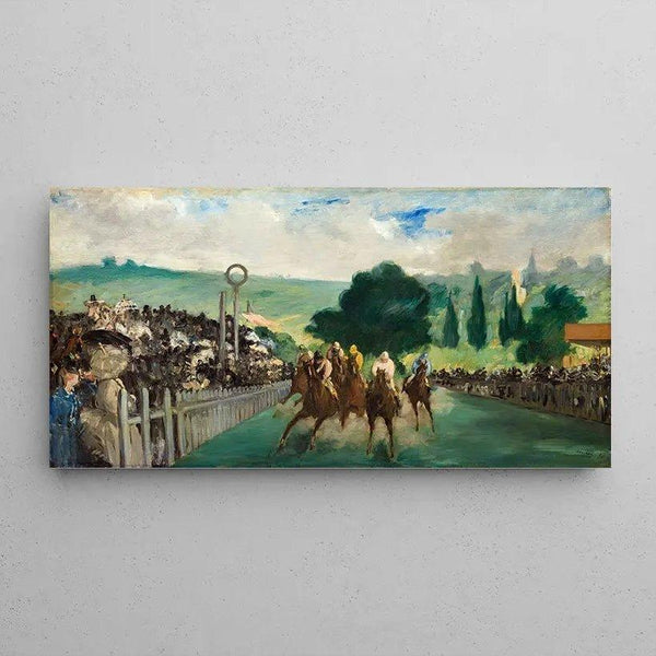 Reproduction of the painting of Les Courses à Longchamp - Edouard Manet