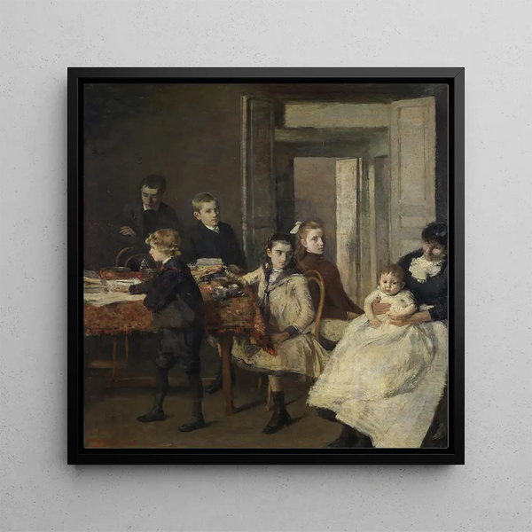 Les Enfants by François van Rysselberghe - Theo van Rysselberghe — framed artwork on a wall