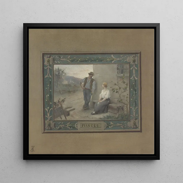 The Fiancés - Henri Adrien Tanoux — framed artwork on a wall