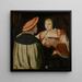 The Fiancés - Lucas van Leyden — framed artwork on a wall