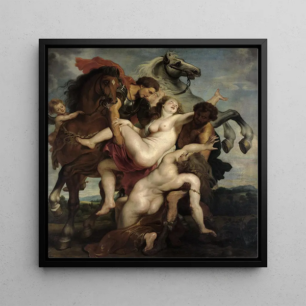 Les Filles de Léukyppe - Franz von Lenbach — framed artwork on a wall