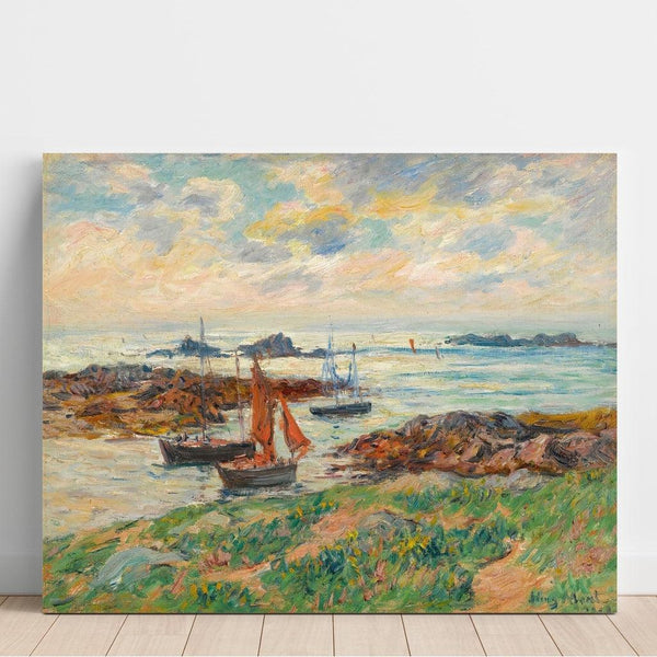 Reproduction of the painting of Les Glénans, Finistère - Henry Moret