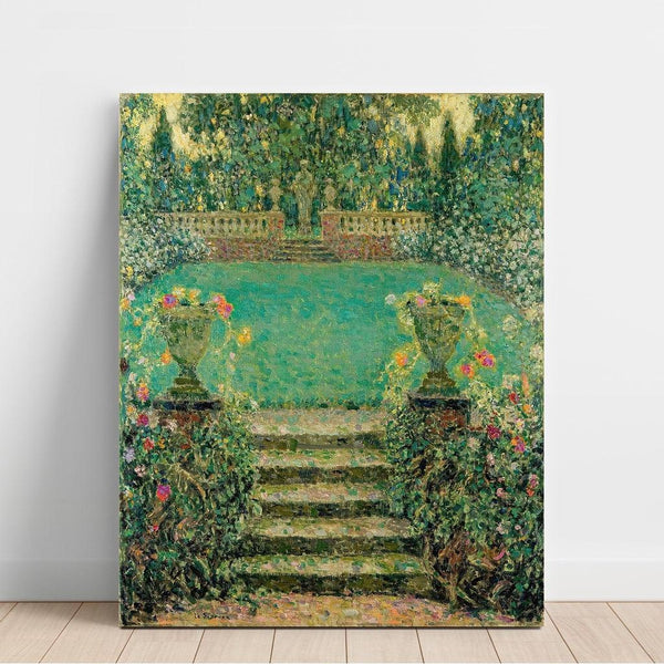 Reproduction of the painting Les Marches du Jardin, Gerberoy - Henri Le Sidaner