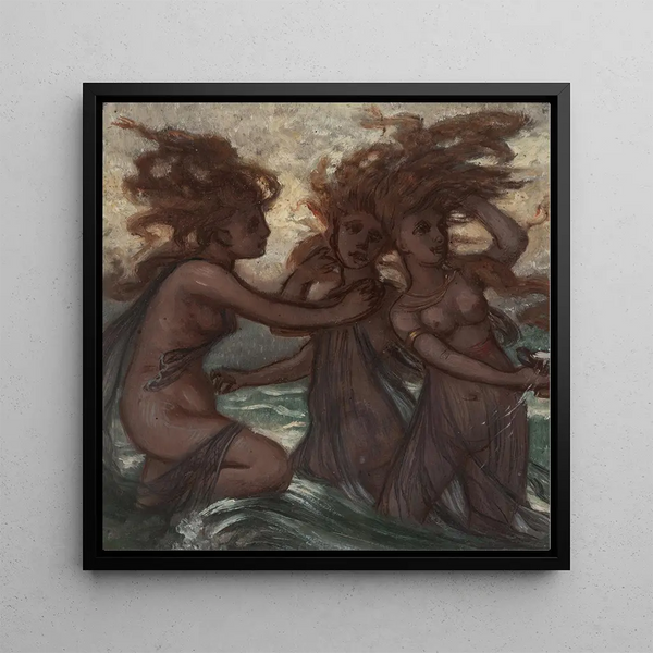 Les Phorcydes - Elihu Vedder — framed artwork on a wall