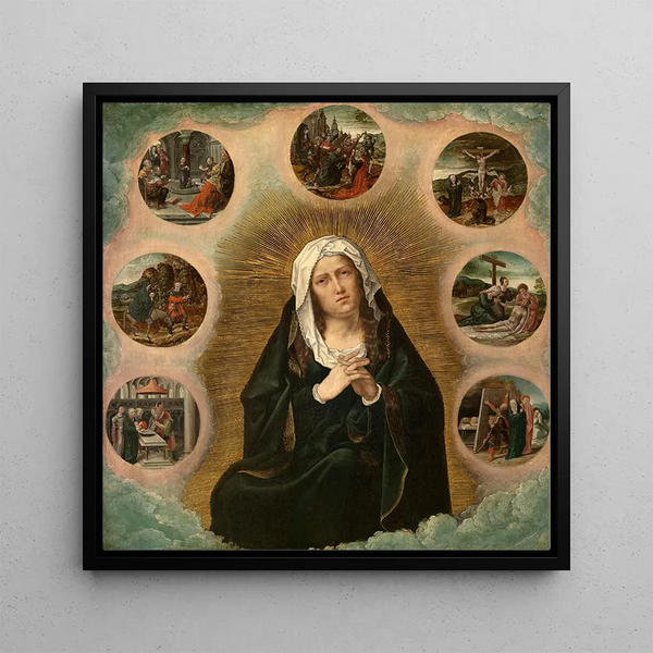 Les Sept Douleurs de Marie - Bernard van Orley — framed artwork on a wall