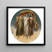 Les Trois Grâces - Alexandre Evariste Fragonard — framed artwork on a wall