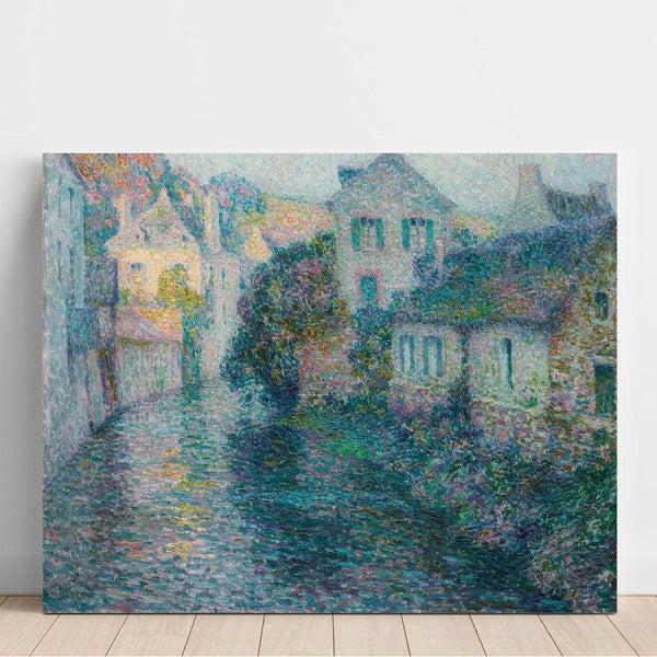 Reproduction of the painting Les Vieilles Maisons, Quimperlé - Henri Le Sidaner