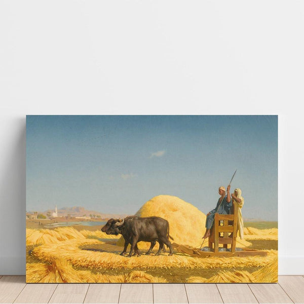 Reproduction of the painting Les batteurs de céréales, Égypte - Jean-Léon Gérôme