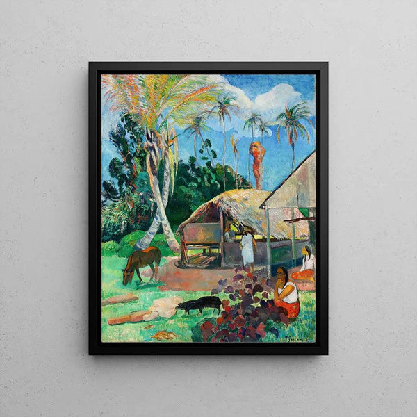 Reproduction of the painting Les cochons noirs - Paul Gauguin