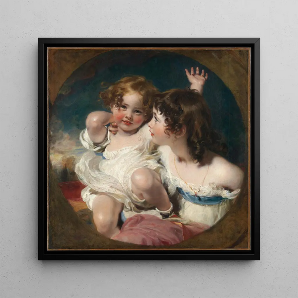 Les enfants Calmady - Sir Thomas Lawrence — framed artwork on a wall