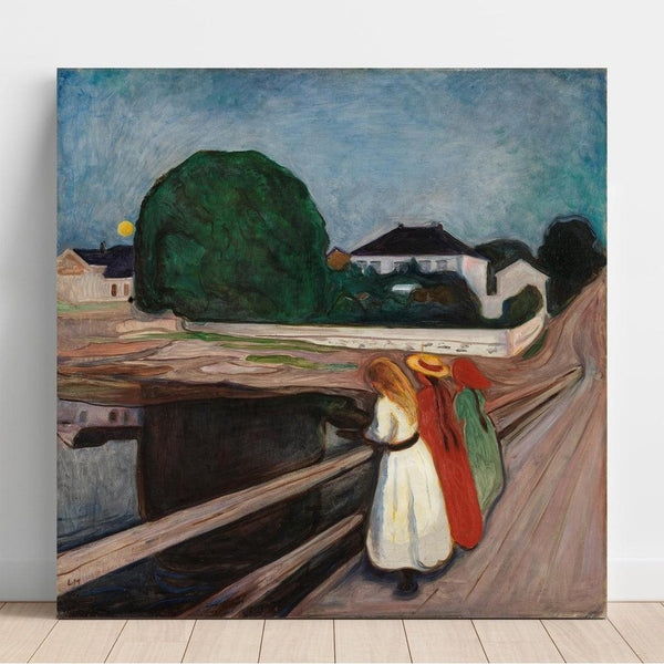 Reproduction of the painting Les filles sur le pont - Edvard Munch