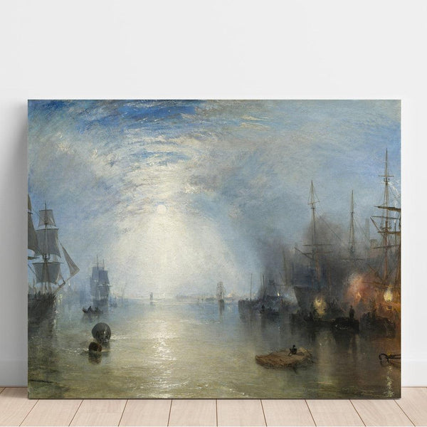 Reproduction of the painting Les haleurs chargeant du charbon au clair de lune - Joseph Mallord William Turner