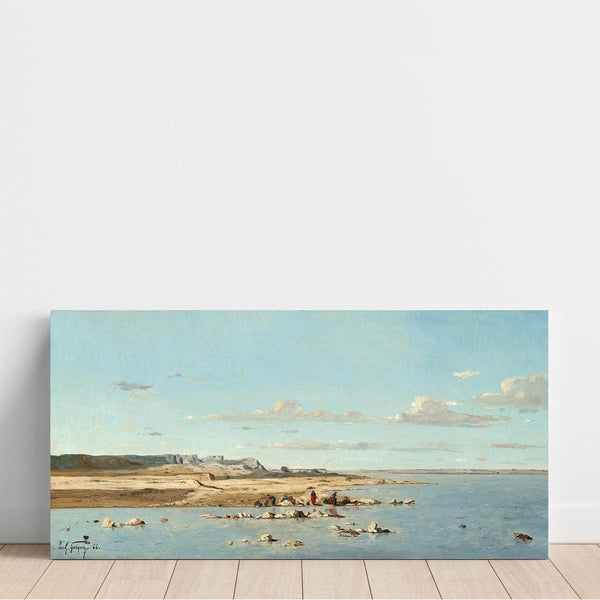 Reproduction of the painting of Les lavandières sur les rives de la Durance - Paul Gauguin