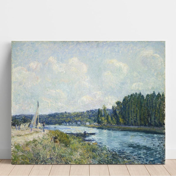 Reproduction of the painting Les rives de l'Oise - Alfred Sisley