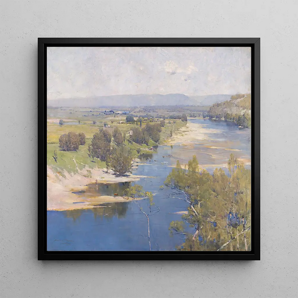 Les transparents violets de midi - Arthur Streeton — framed artwork on a wall