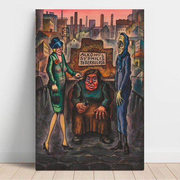 Reproduction of the painting The Three Plagues of the People - Karl Wiener