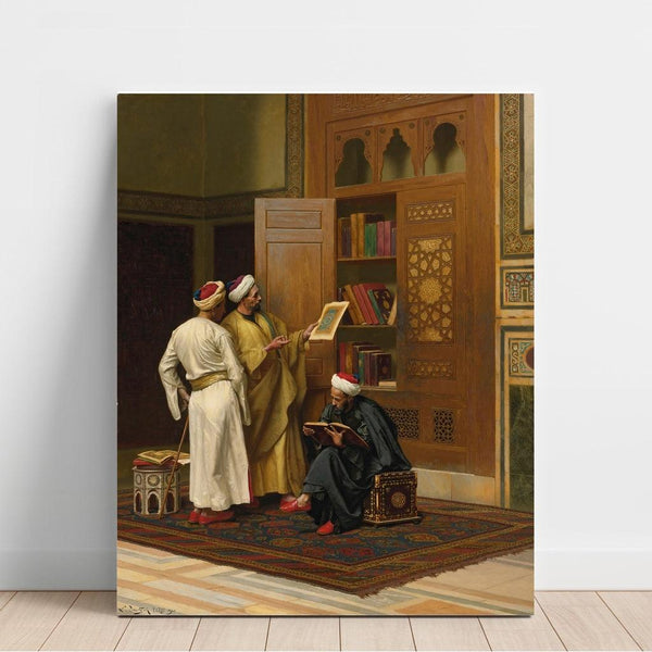 Reproduction of the painting The Academics - Ludwig Deutsch