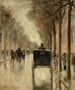 Street scene in Berlin at the end of autumn - Lesser Ury — artwork view