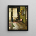 Lady at the window in front of an easel - Lesser Ury — framed artwork on a wall