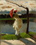 Lady with Umbrella by the Loire River - Lesser Ury — artwork view