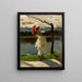 Lady with Umbrella by the Loire River - Lesser Ury — framed artwork on a wall