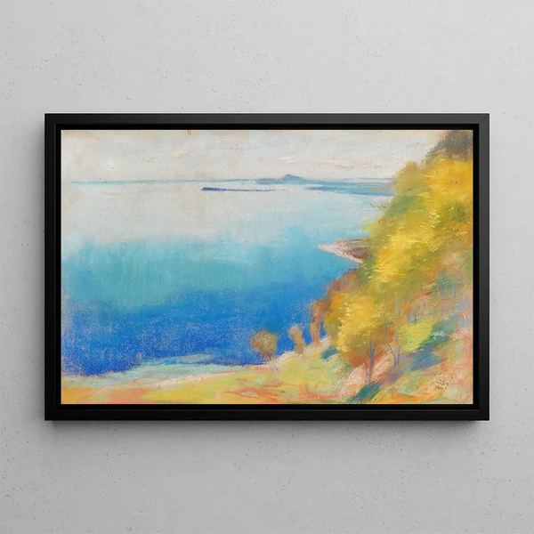 Lake Garda Gardone - Lesser Ury — framed artwork on a wall