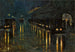 the aerial metro station Blowstraße at night - Lesser Ury — artwork view
