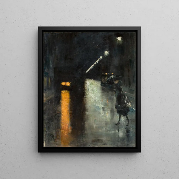 Typical Berlin Street Scenes - Lesser Ury — framed artwork on a wall
