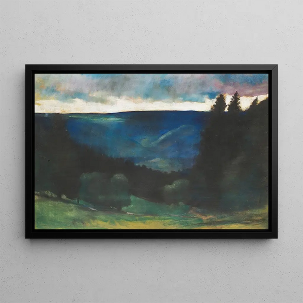 Rainy Mood Painting - Lesser Ury — framed artwork on a wall