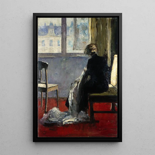 The Red Carpet - Lesser Ury — framed artwork on a wall