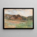 Landscape painting of a prairie with farms, Kstendorf - Lesser Ury — framed artwork on a wall