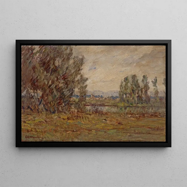 Landscape Painting Cincinnati - Lewis Henry Meakin — framed artwork on a wall