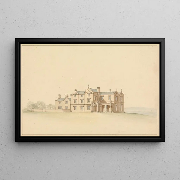 Conception for a Tudor-style villa - Lewis Vulliamy — framed artwork on a wall