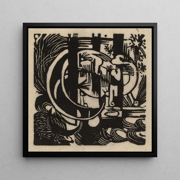 Lizards - Franz Marc — framed artwork on a wall
