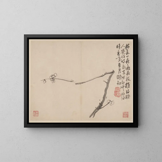 Album de pruniers en fleurs Pl2 - Li Fangying — framed artwork on a wall