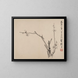 Album of Blooming Plum Trees - Li Fangying — framed artwork on a wall