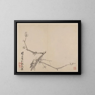 Album de pruniers en fleurs Pl7 - Li Fangying — framed artwork on a wall
