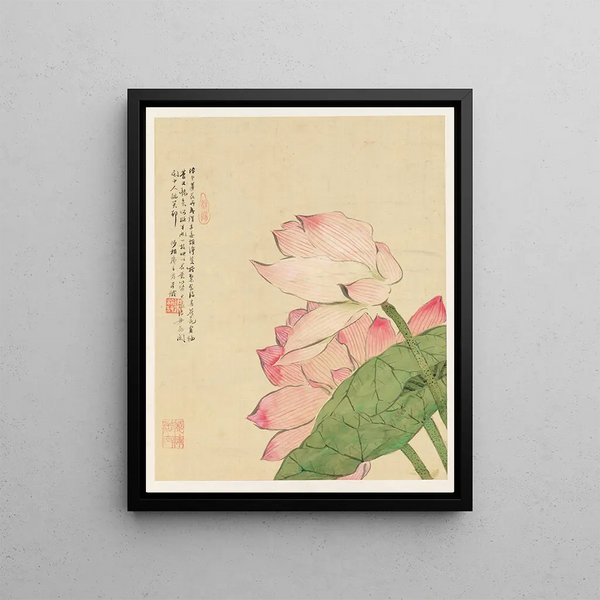 Flower Painting Pl. 04 - Liang Yuwei — framed artwork on a wall