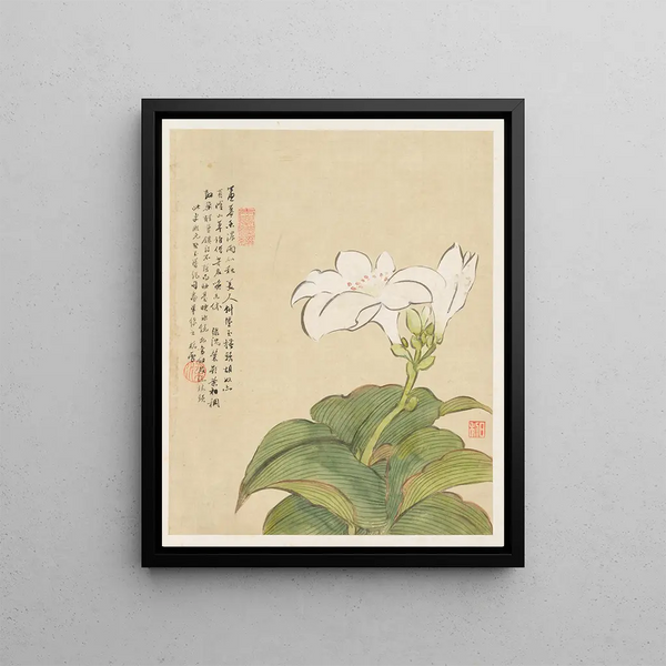 Flowers Pl07 - Liang Yuwei — framed artwork on a wall