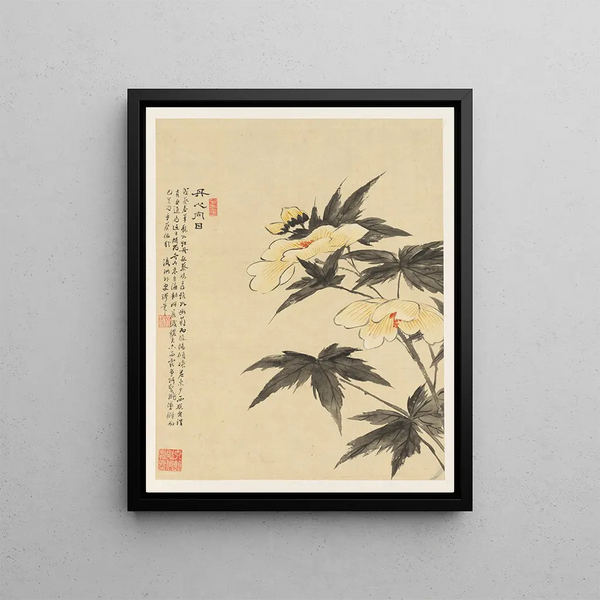 Flowers Pl08 - Liang Yuwei — framed artwork on a wall